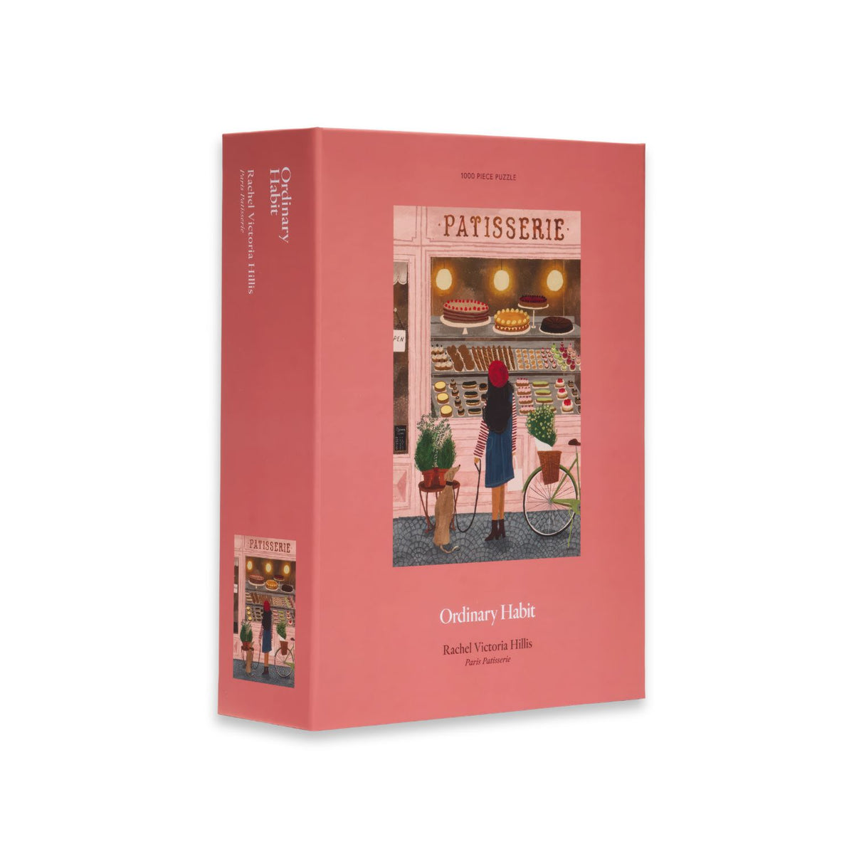 Angled view of Ordinary Habit's 1000pc Paris Patisserie puzzle box