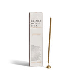 Lavender incense stick with packaging on a white background