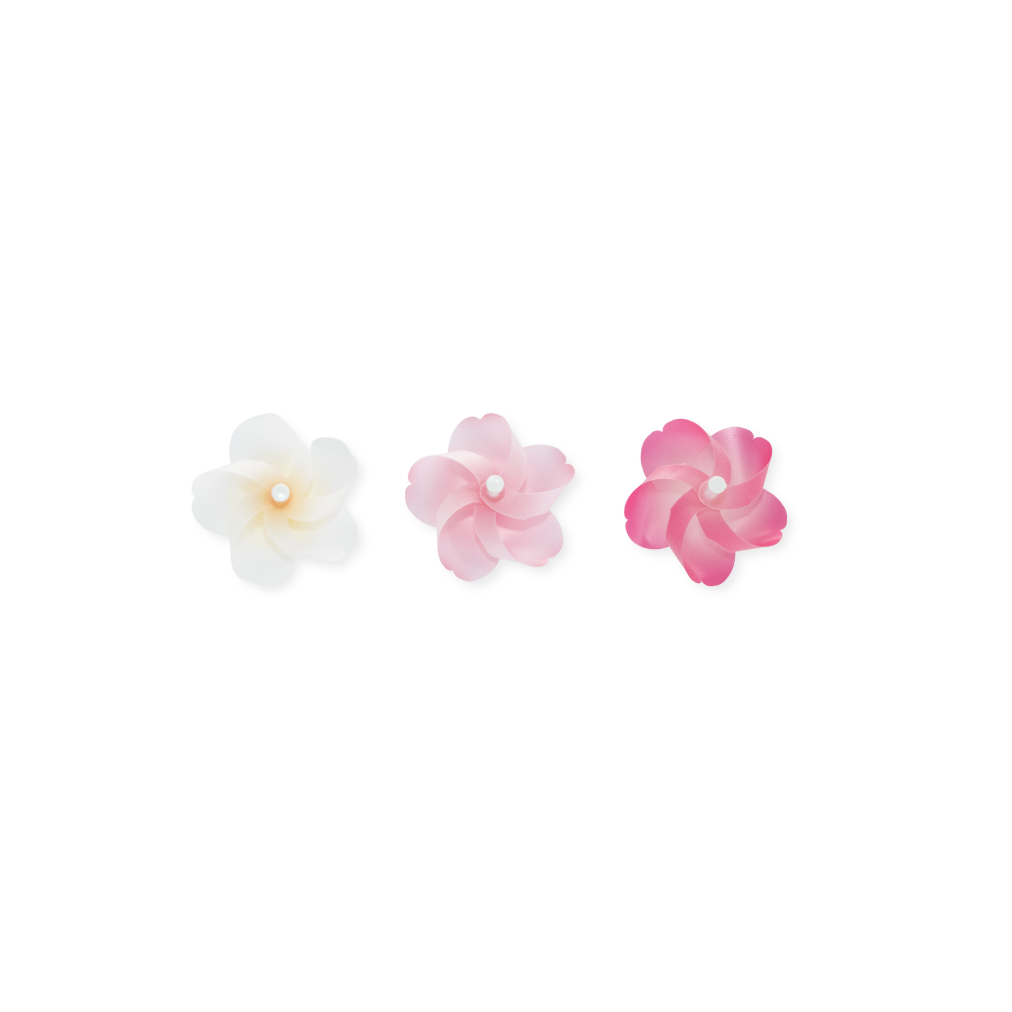 Set of 3x Cherry Blossom Magnetic Pinwheel - Kaze Guru Ma on a white background