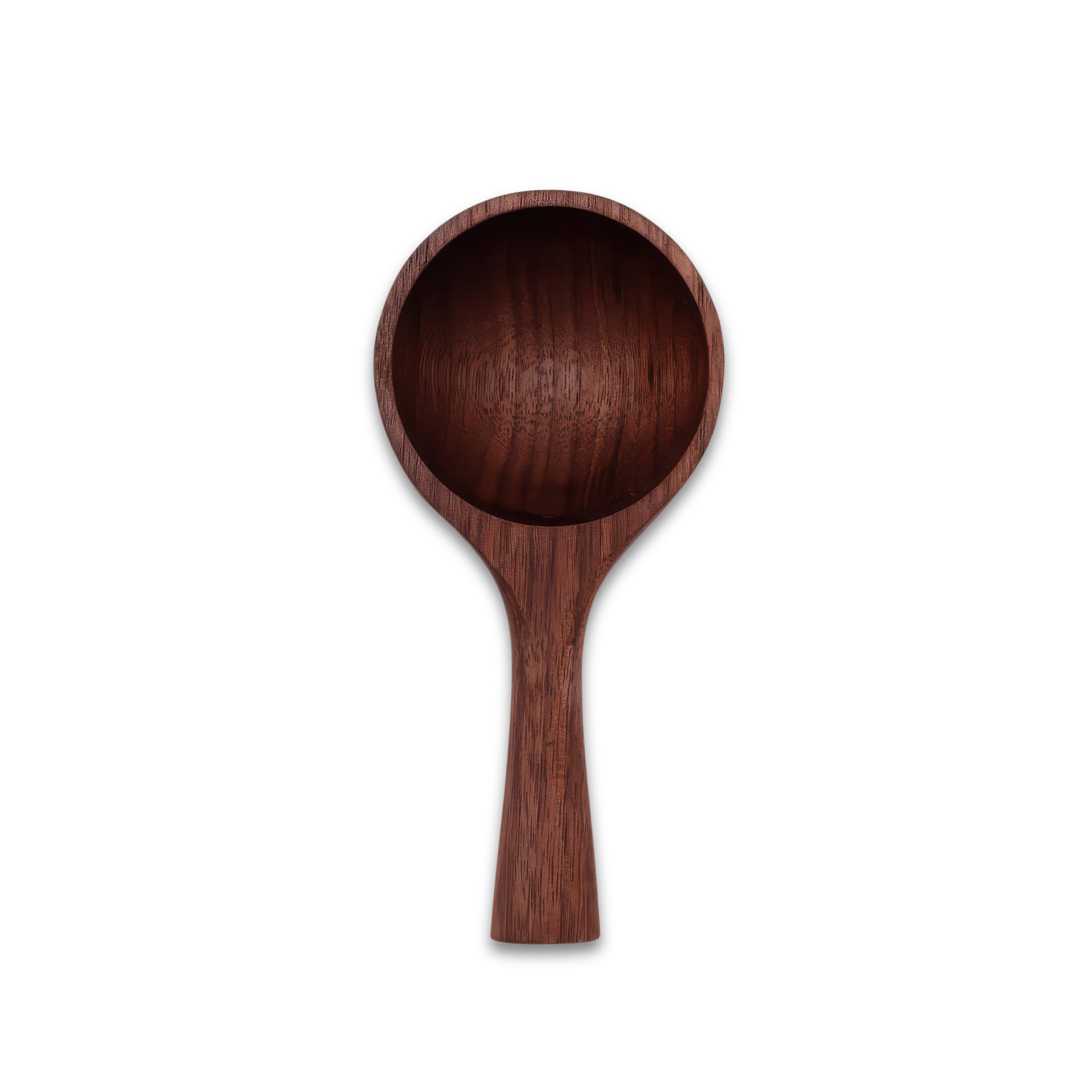 Full view of the 5" Large Walnut Wood Scoop