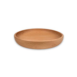Full front view of the large beech shallow bowl by JBrody + Co