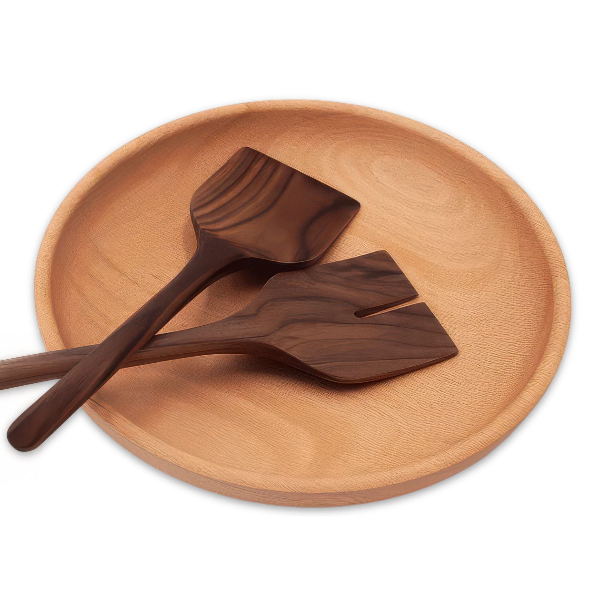 Walnut Salad Servers – 13”