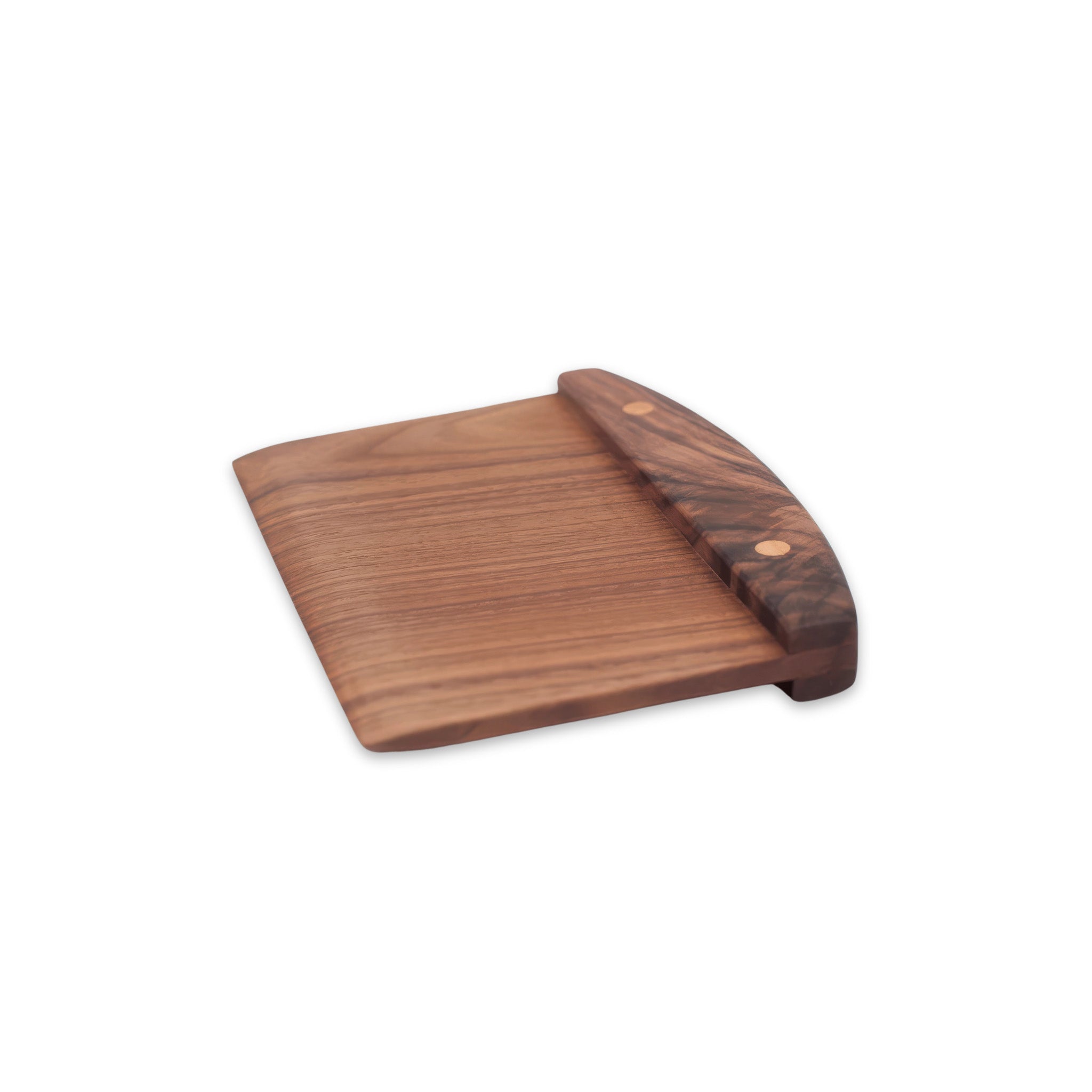 Angled full image of walnut bench scraper