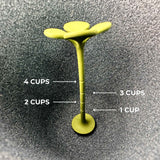 Closeup view of the Kinome coffee filter green measurement tool  demonstrating the measurement details