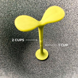 Closeup view of the Kinome coffee filter green measurement tool  demonstrating the measurement details