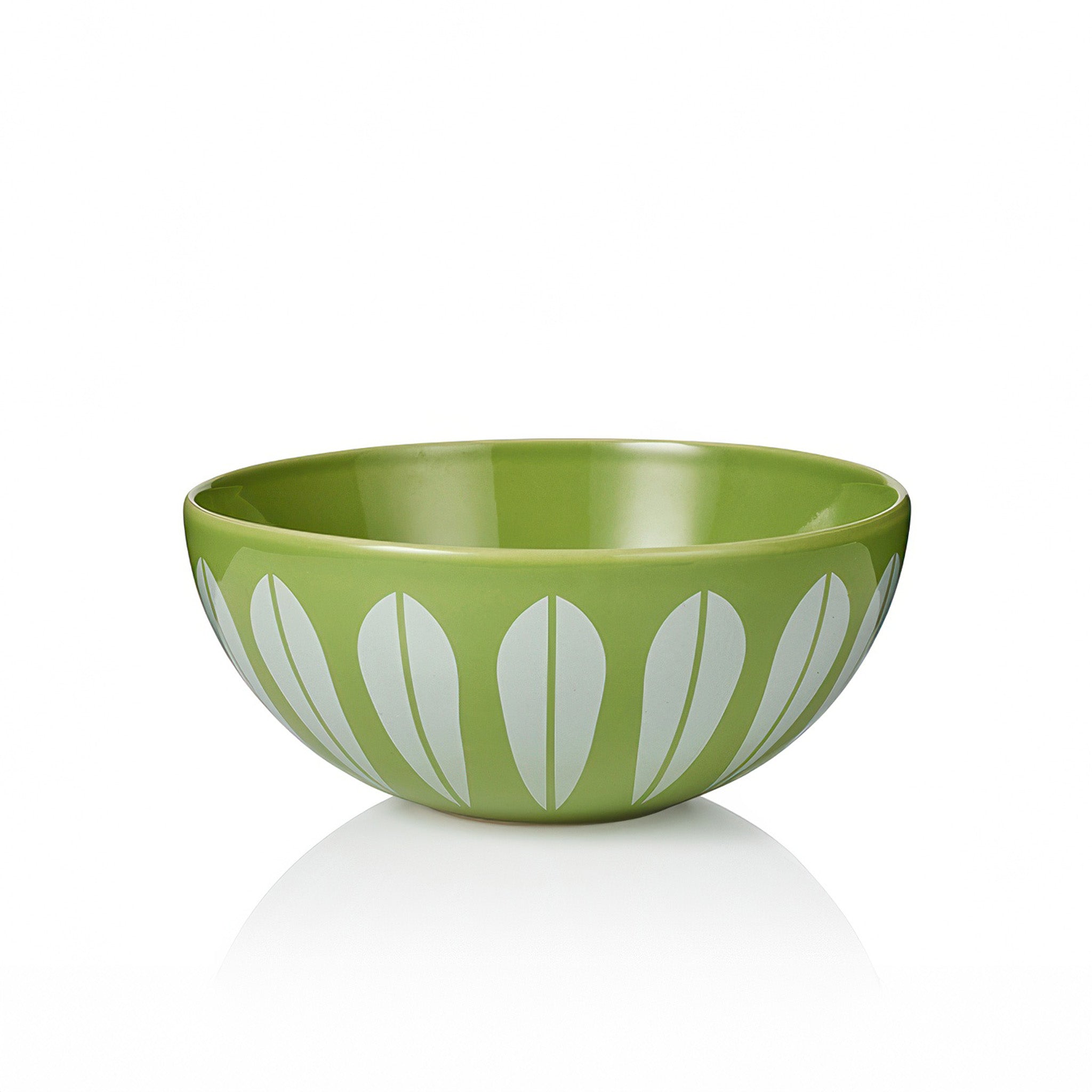 Lucie Kaas Lotus Bowls in green and white on a white background