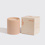 image of hudson oak scented candle paloma next to box