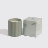 image of hudson oak scented candle sage next to box