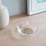 image of mini glass plate cat face shape holding jewelry