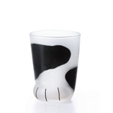 image of cat paw shaped drinking glass color tabby