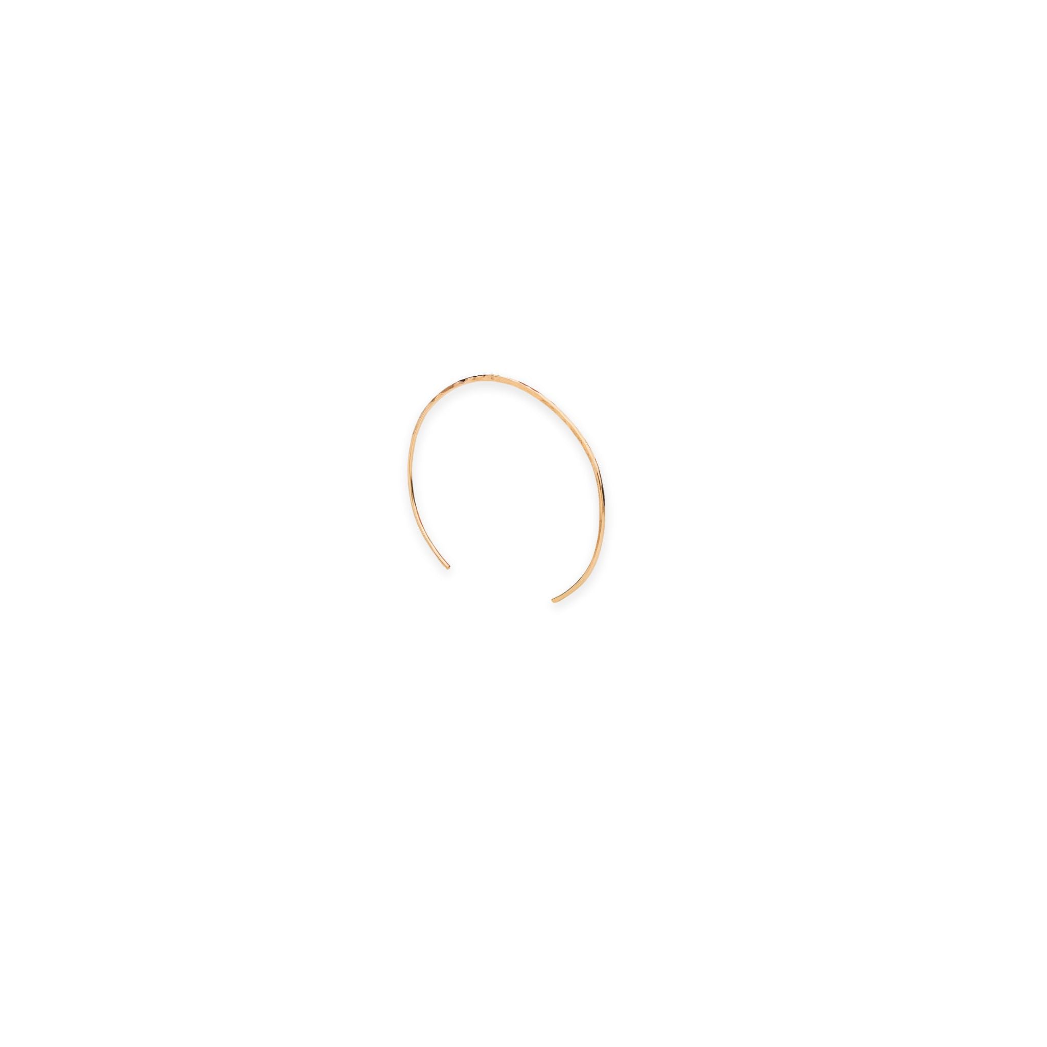 Full view of the yellow gold filled 14k thin cuff bracelet