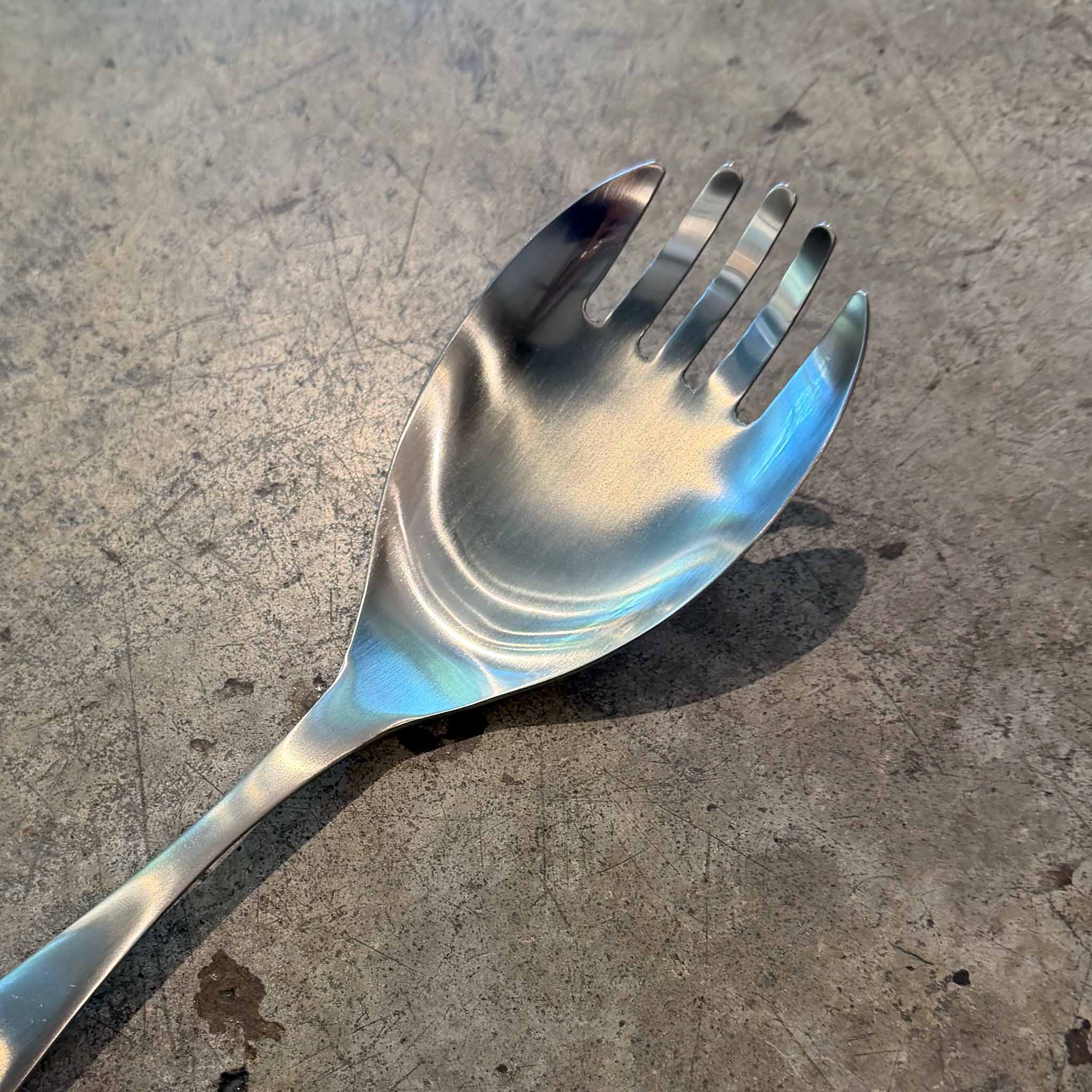 Sori Yanagi Stainless Steel Serving Spoon + Fork
