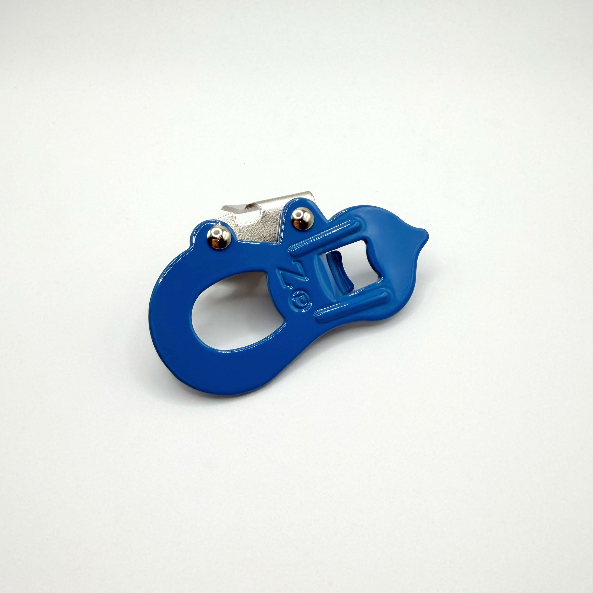 Blue Yamatani Hyotan Can Opener on a white background
