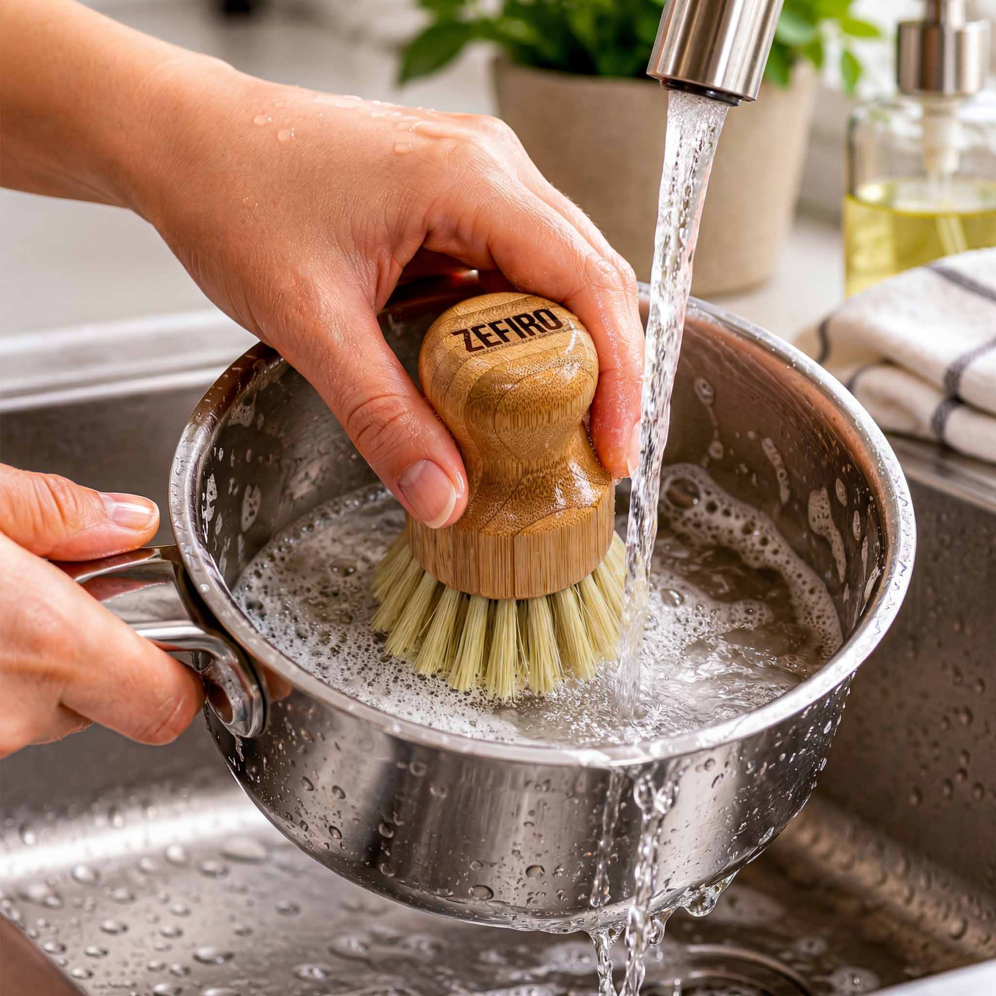 Bamboo Soft Pot Scrubber