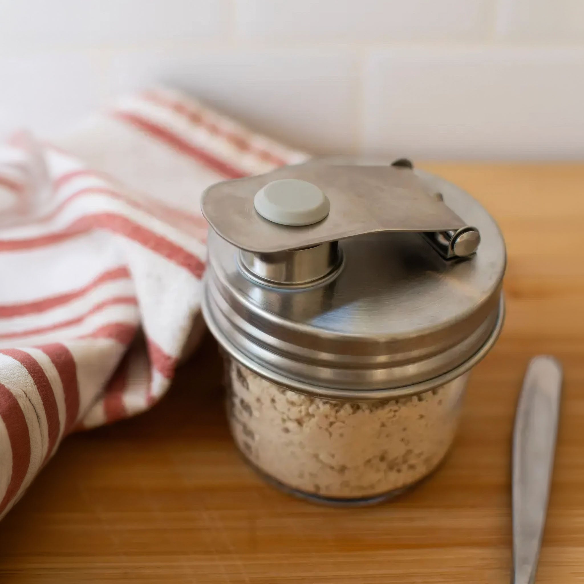 Pourable Jar Lid – Stainless Steel