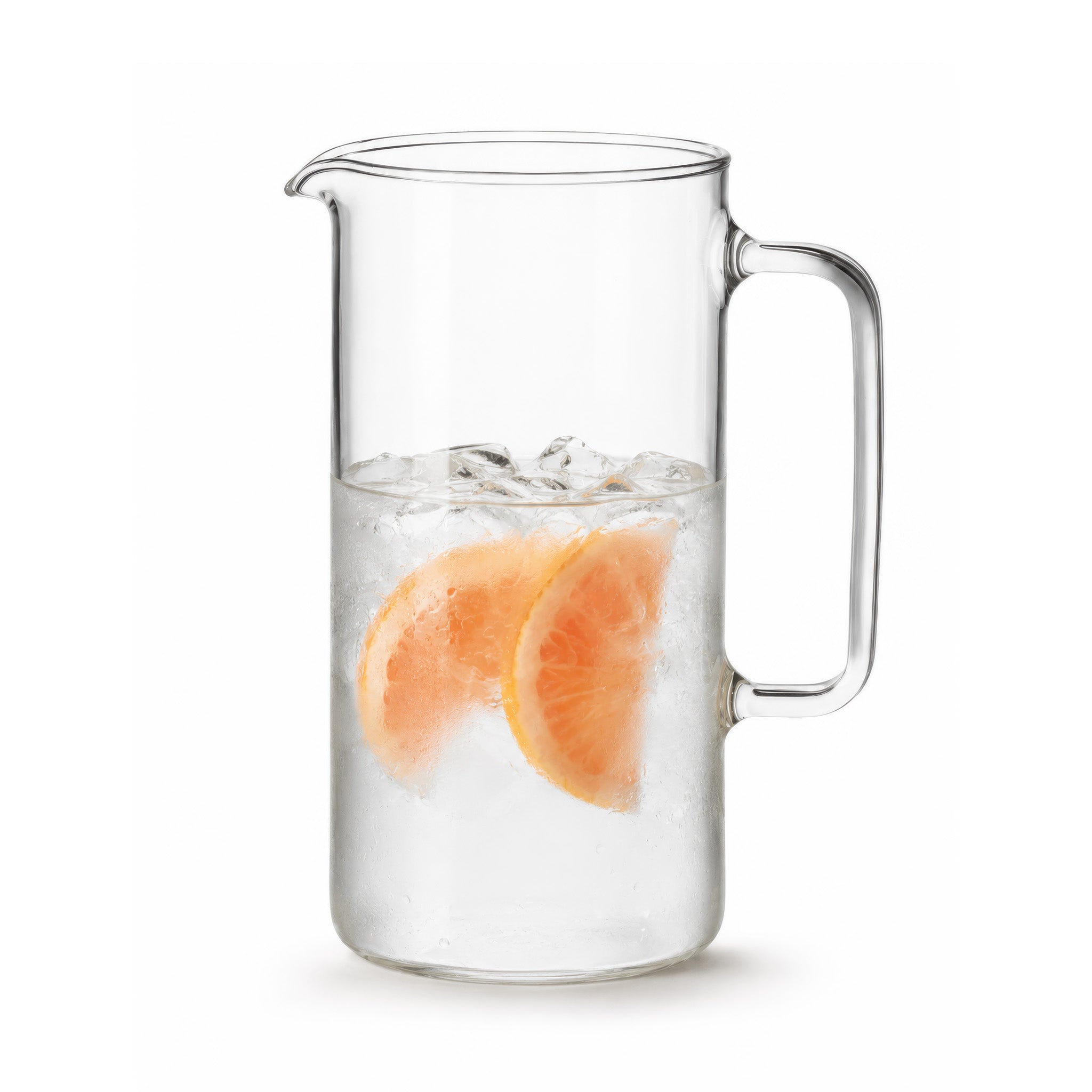 Czech Glass Cylinder Pitcher, 2.1 Qt