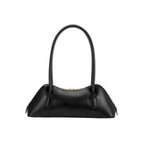 Front full view of the Dakota recycled vegan shoulder bag in black