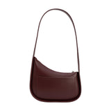 Back full view of the Willow recycled vegan shoulder bag in plum