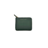 Front view of Minor History's coupe wallet in evergreen
