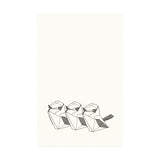 Beige postcard featuring illustration of three origami birds