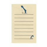 Letterset with blue penguin illustrations on a beige background