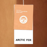 Product tag with 'RAS Certified' label and 'Arctic Fox' text on a brown background