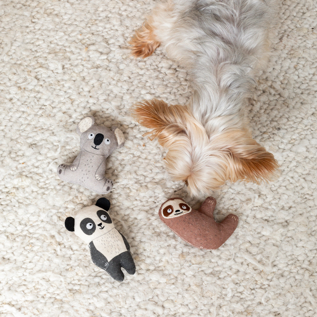Cuddle Buddies Earth-Friendly Dog Toy Set – 3 Piece