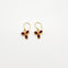 image of two river song earrings florets ruby color