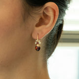 Regal Garnet Fringe Earrings