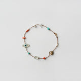 image of see real flowers bracelet with evil eye charm