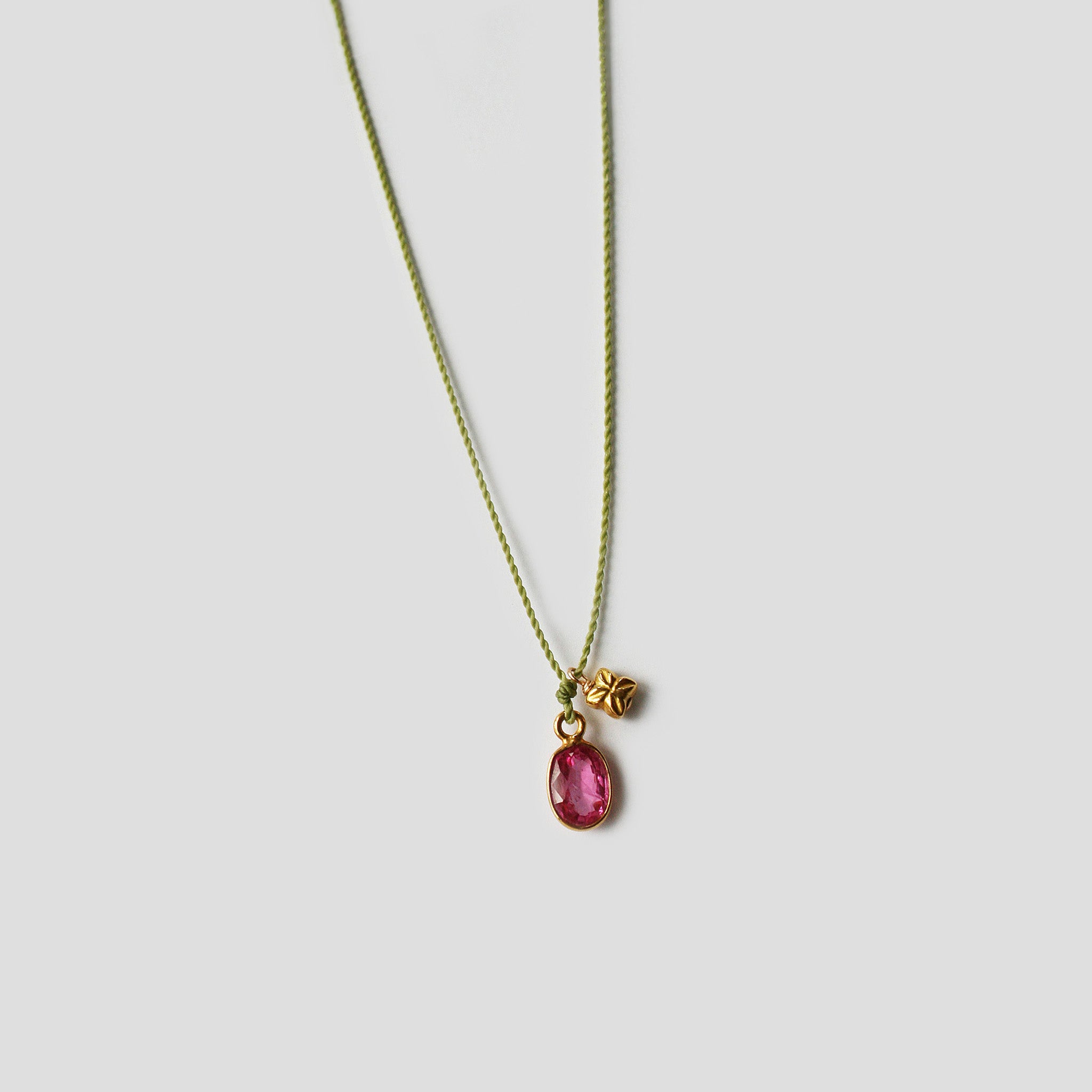 image partial of see real flowers necklaces with blossom charm rainbow ruby