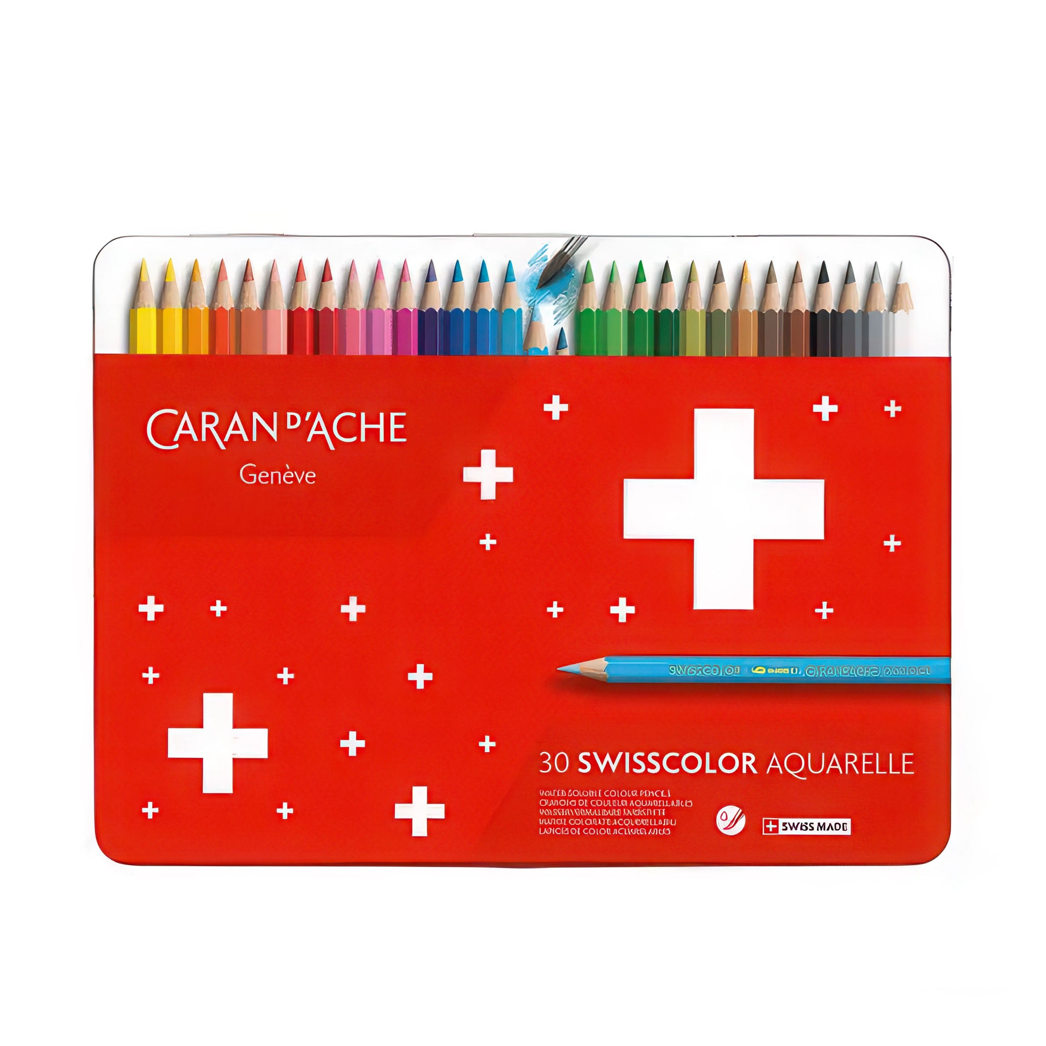 Caran d’Ache Swisscolor Water-Soluble Pencils – Set of 30