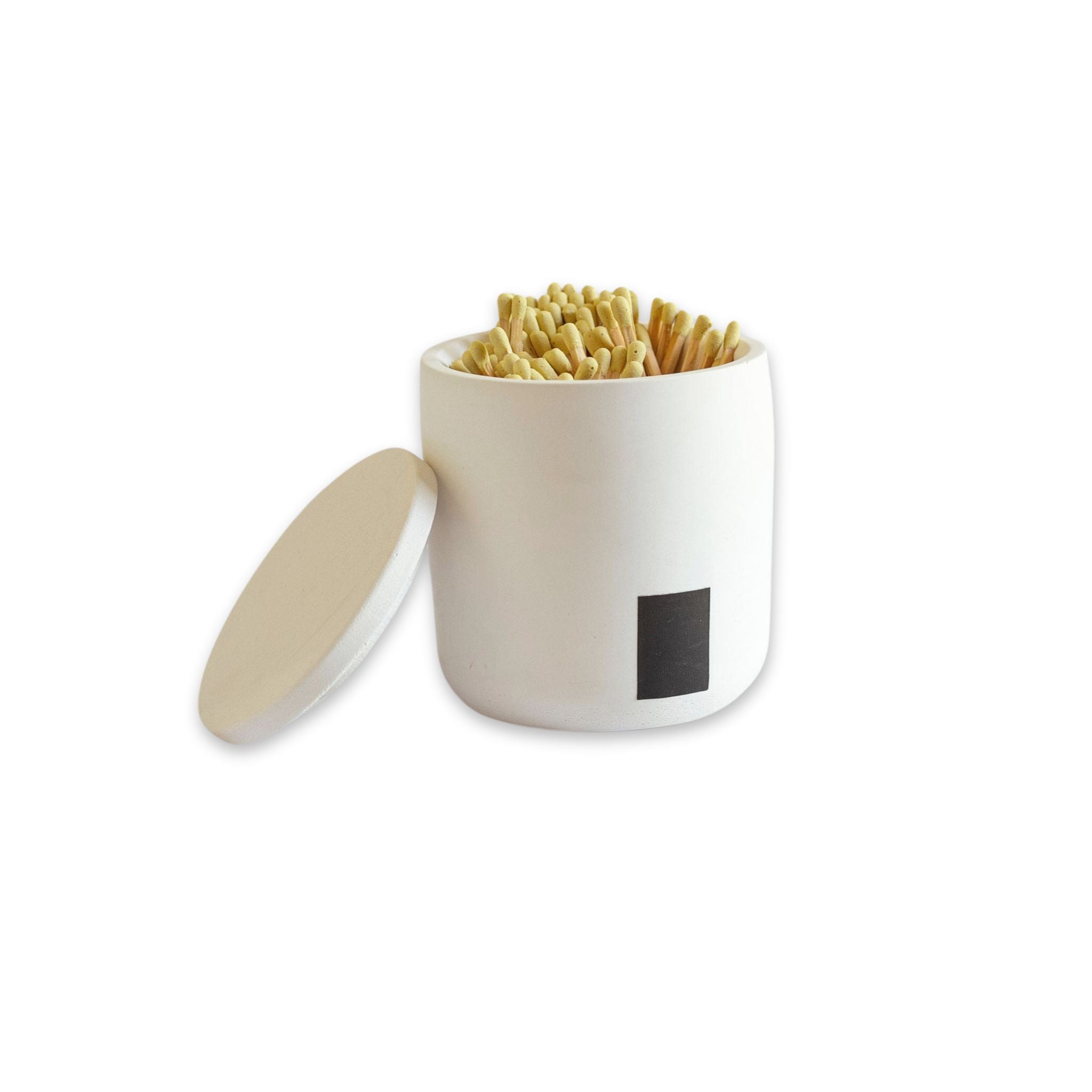 2pc Match Holder by Tenn Prairie in color white opened