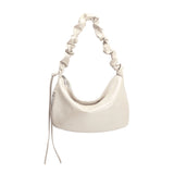 Full rear view of Melie Bianco's Reign Shoulder Bag in Ivory