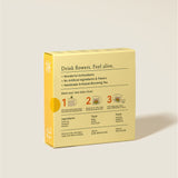 image of back of box of the qi inner connection blooming tea with brewing instructions