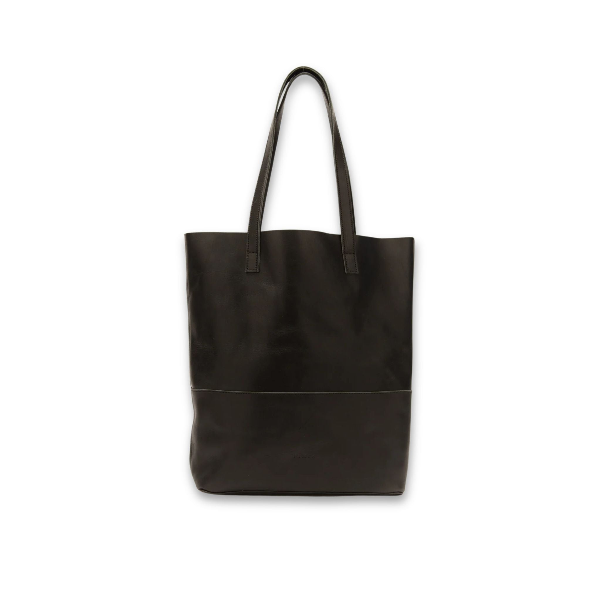 Full front view of the Cabildo Tote in black from Nimes
