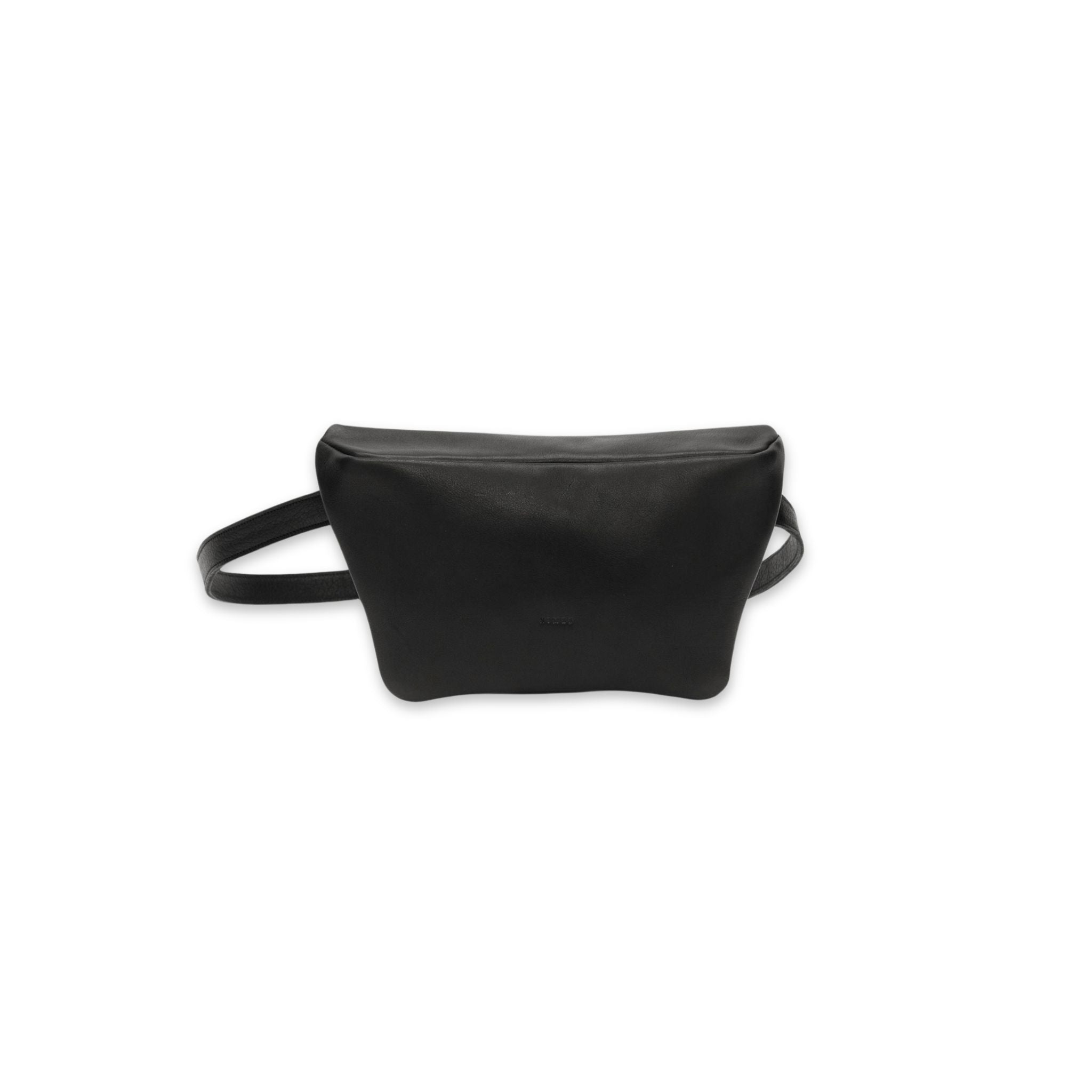 Front image of nimes conesa fanny pack black color